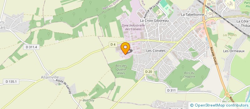 localisation de l'entreprise RAPID'AUTO28 à VERNOUILLET