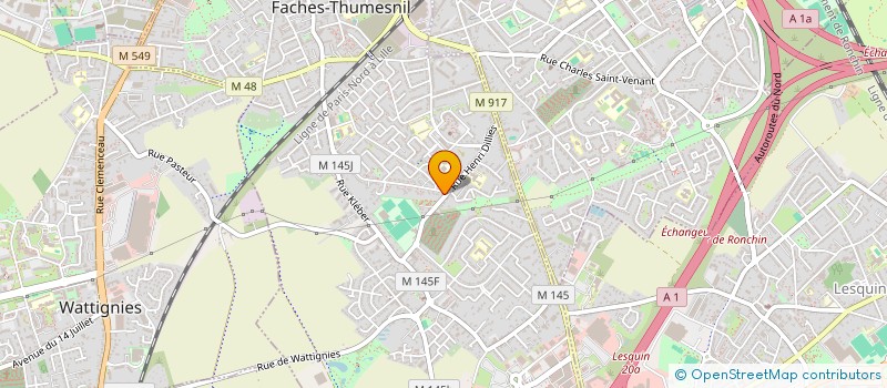 localisation de l'entreprise RAPID'TAXI LILLE à FACHES-THUMESNIL