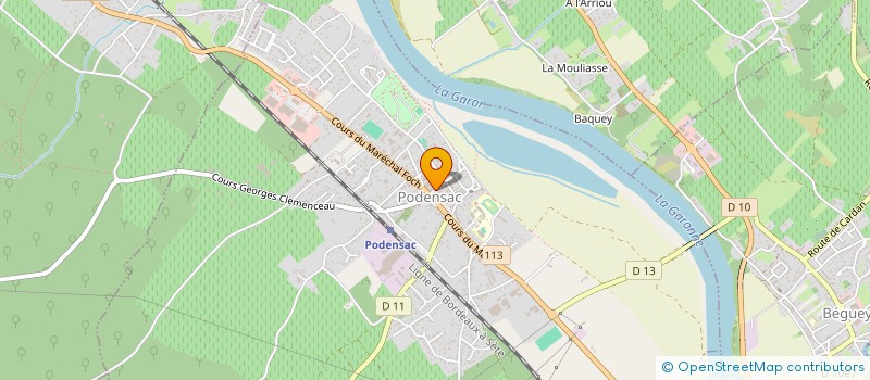 localisation de l'entreprise RAPID'TRANSPORTS à PODENSAC