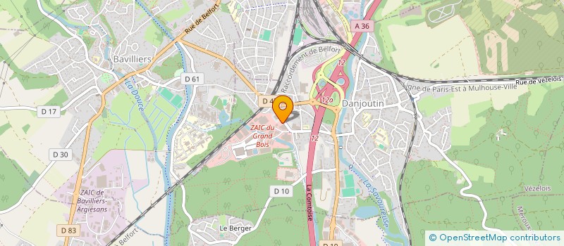localisation de l'entreprise RAPIDE AUTO SERVICE BELFORT à DANJOUTIN
