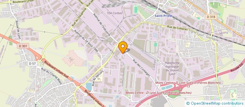 localisation de l'entreprise RAPIDE SERVICE BACHES SERVICES  CORBAS