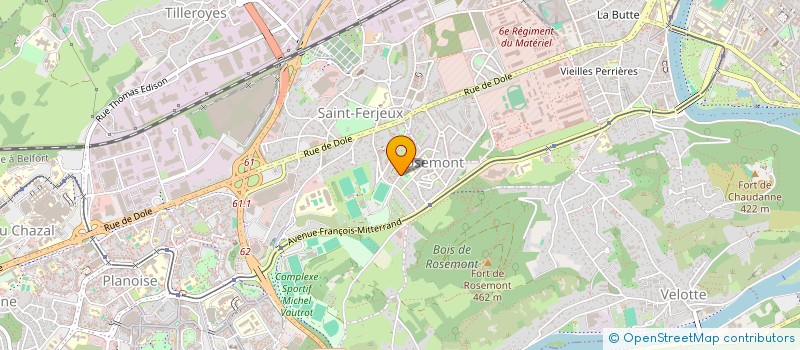 localisation de l'entreprise RAPIDEXPRESS 25 à BESANCON