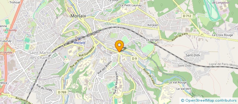 localisation de l'entreprise RAPIZZA à MORLAIX