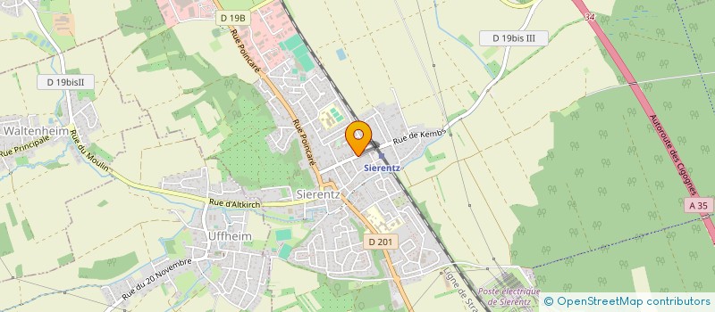 localisation de l'entreprise RAPP CHAUSSURES à SIERENTZ