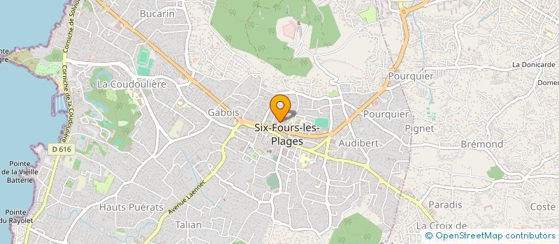 localisation de l'entreprise RAPSODIE à SIX-FOURS-LES-PLAGES