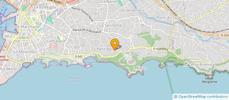 localisation de l'entreprise RAQUEL  TOULON