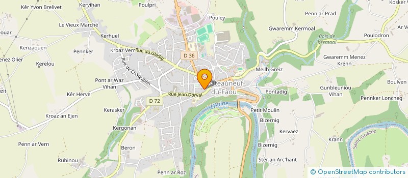 localisation de l'entreprise RAQUETTE-CLUB CHATEAUNEUVIENNE à CHATEAUNEUF-DU-FAOU