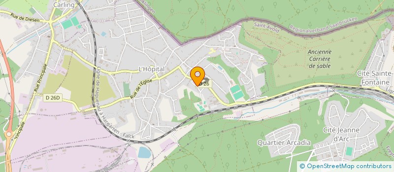 localisation de l'entreprise RAQUETTES CLUB  L'HOPITAL