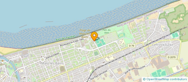 localisation de l'entreprise RAQUETTES CLUB MALOUIN  DUNKERQUE