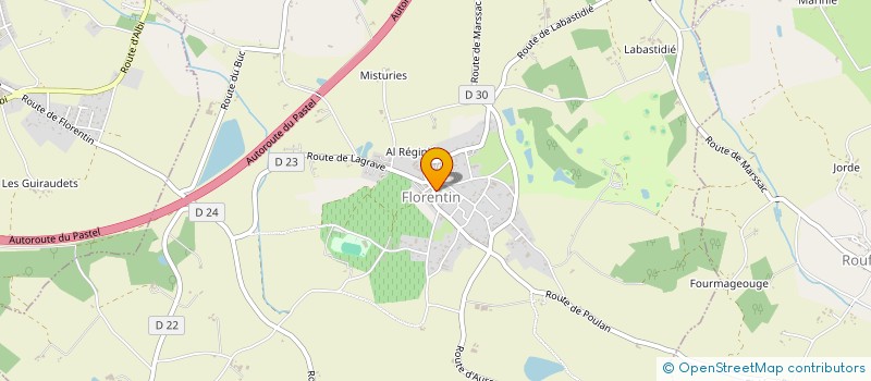 localisation de l'entreprise RAQUETTES DES RIVES DU TARN  LAGRAVE