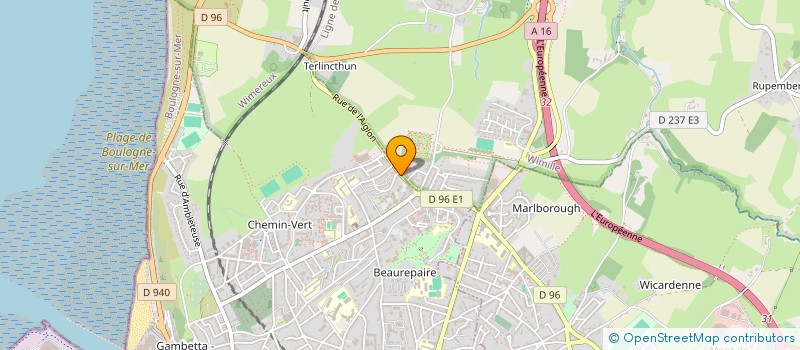 localisation de l'entreprise RAQUETTES SOLIDAIRES à BOULOGNE-SUR-MER