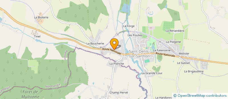 localisation de l'entreprise RAS HABITAT à SAINT-DENIS-SUR-SARTHON