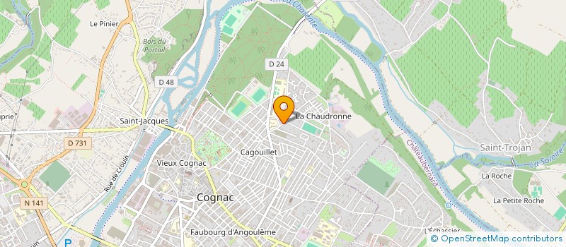 localisation de l'entreprise RASH-HLD à COGNAC