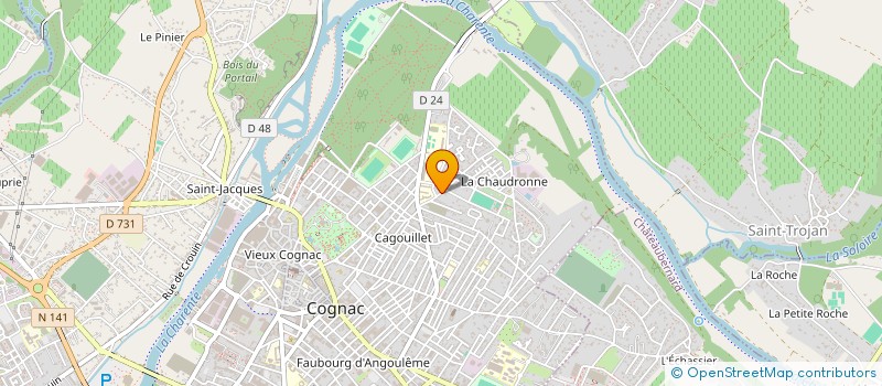 localisation de l'entreprise RASH1 à COGNAC