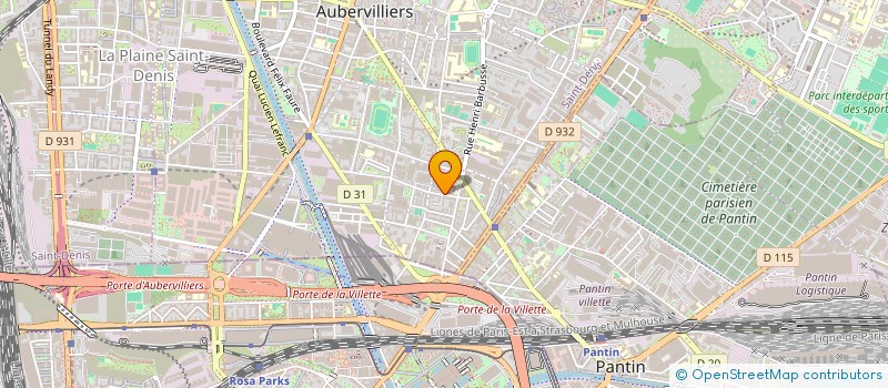 localisation de l'entreprise RASHTEX  AUBERVILLIERS