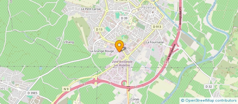 localisation de l'entreprise RASPAIL  PEZENAS