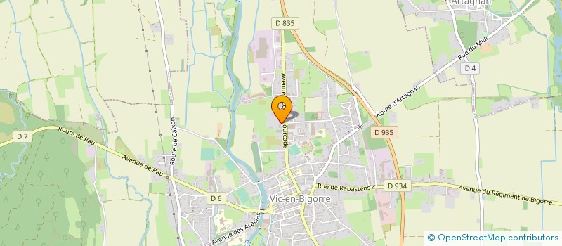 localisation de l'entreprise RASSEMBL POUR EDUC A L'ENVIRONNEMENT  VIC-EN-BIGORRE