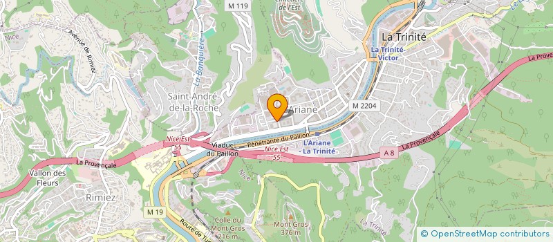 localisation de l'entreprise RASSEMBLEMENT COMORIENS DES A M à NICE