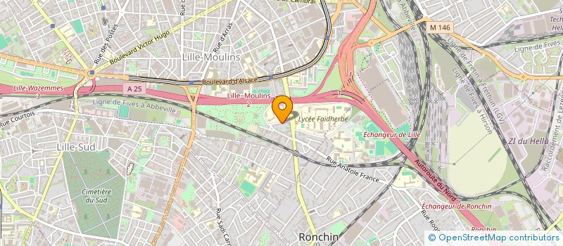 localisation de l'entreprise RASSEMBLEMENT DES AUMONERIES DE LILLE ET RONCHIN à LILLE