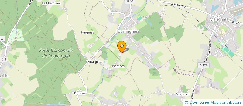 localisation de l'entreprise RASSEMBLEMENT POUR L'EVITEMENT DES LIGNES ELECTRIQUES DANS LE NORD à TOURMIGNIES