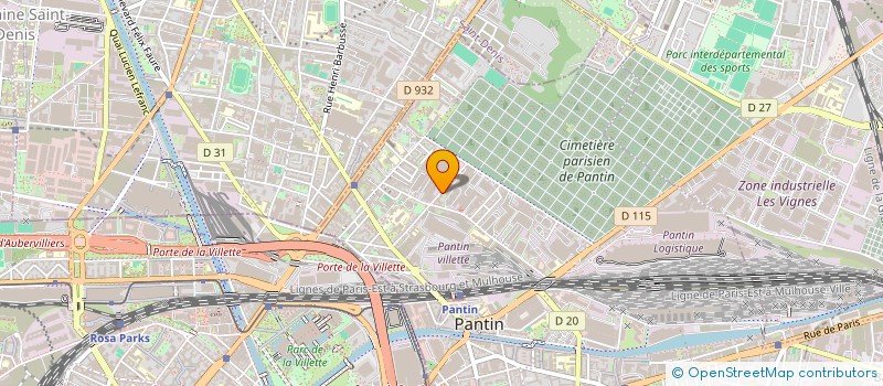 localisation de l'entreprise RAT-BAT  PANTIN