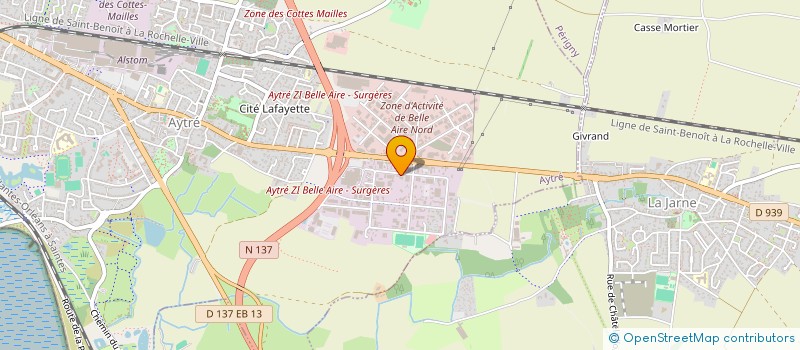 localisation de l'entreprise RATEAU CHAUFFAGE à AYTRE
