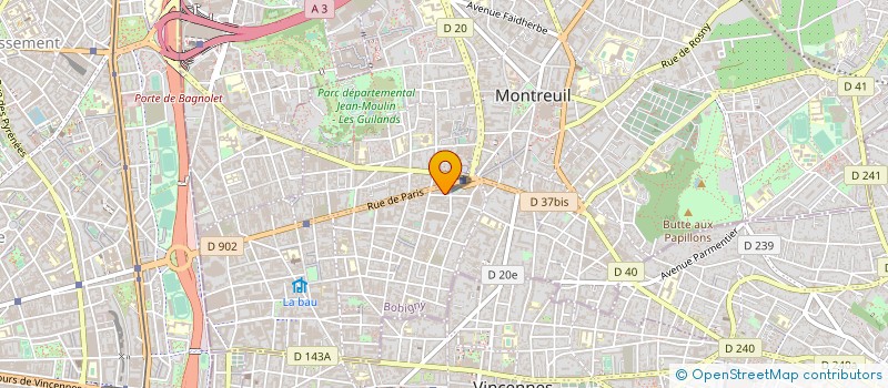 localisation de l'entreprise RATEX à MONTREUIL