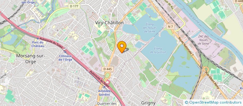 localisation de l'entreprise RATHANA COIFFURE à VIRY-CHATILLON