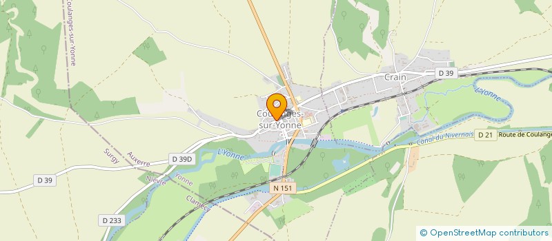 localisation de l'entreprise RATHERY  COULANGES-SUR-YONNE