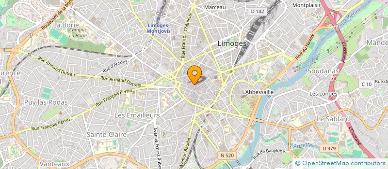 localisation de l'entreprise RATINAUD SA à LIMOGES