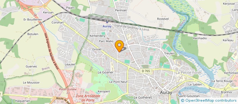 localisation de l'entreprise RATIO à AURAY