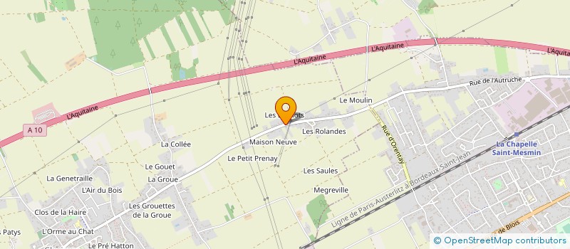 localisation de l'entreprise RATTEL PAYSAGISTE à CHAINGY