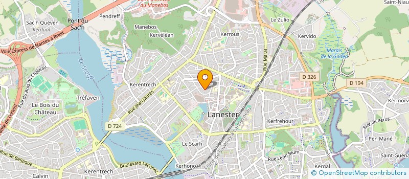 localisation de l'entreprise RAUD ERWAN CHAUDRONNERIE  LANESTER