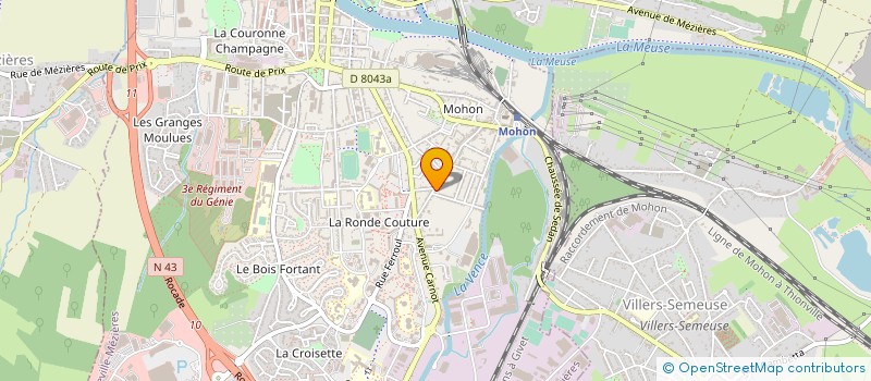 localisation de l'entreprise RAUDIARS  SARL  CHARLEVILLE-MEZIERES