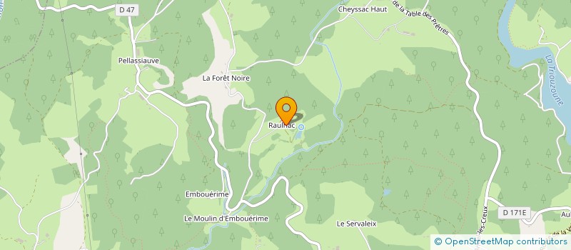 localisation de l'entreprise RAULHAC SAS à NEUVIC