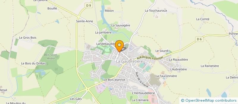 localisation de l'entreprise RAUTUREAU APPLE SHOES à LA GAUBRETIERE