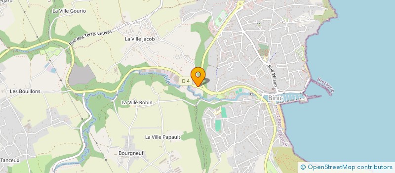 localisation de l'entreprise RAUX-GICQUEL à BINIC-ETABLES-SUR-MER