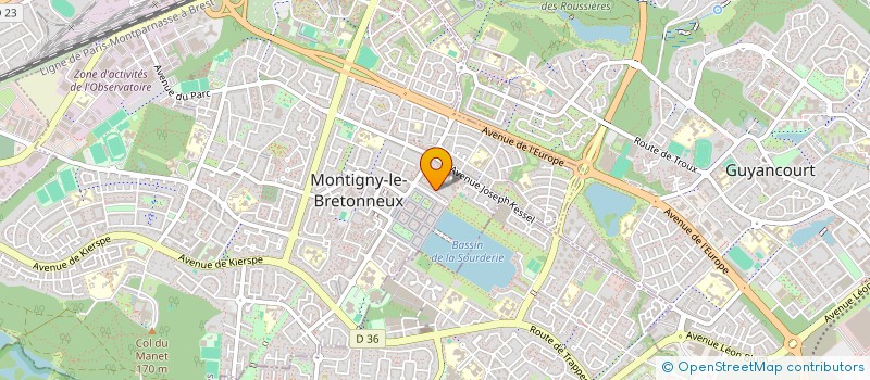 localisation de l'entreprise RAV.FROID, ENTRETIEN DEPANNAGE, MATERIEL FRIGORIFIQUE  MONTIGNY-LE-BRETONNEUX