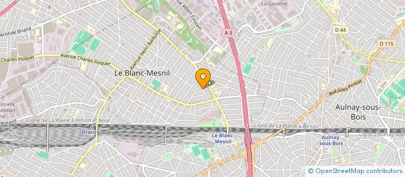 localisation de l'entreprise RAVAL BATI à LE BLANC-MESNIL