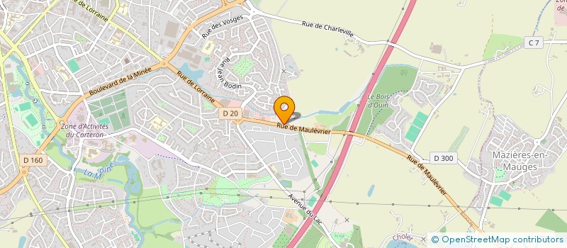 localisation de l'entreprise RAVAL DE L'OUEST à CHOLET