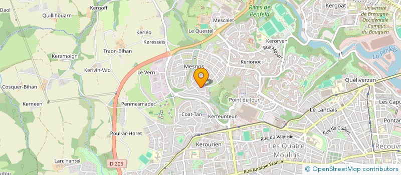 localisation de l'entreprise RAVAL'ENDUITS à BREST