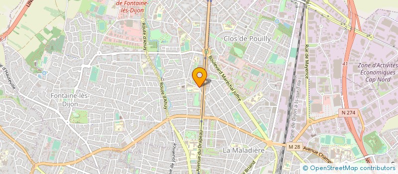 localisation de l'entreprise RAVALEMENT ET TOITURE 21 à DIJON