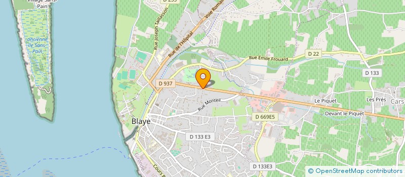 localisation de l'entreprise RAVET à BLAYE