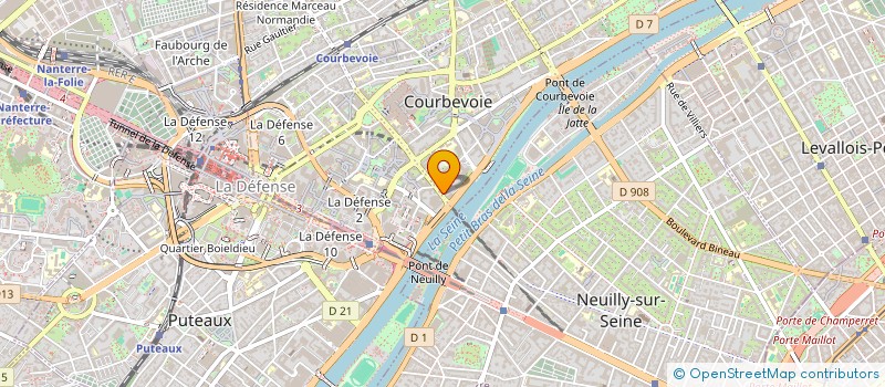 localisation de l'entreprise RAVINA à COURBEVOIE