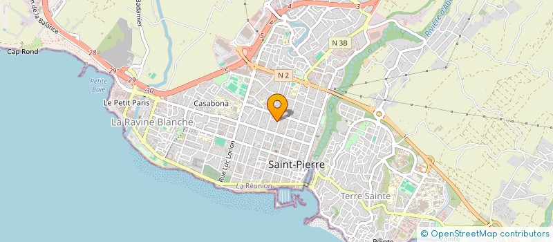 localisation de l'entreprise RAVINE BLANCHE SOLIDARITE à SAINT-PIERRE