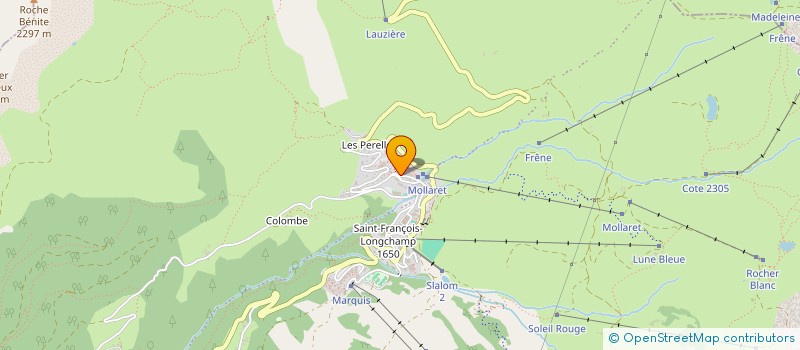 localisation de l'entreprise RAVOIR'SPORTS LES 4 VALLEES  SAINT FRANCOIS LONGCHAMP