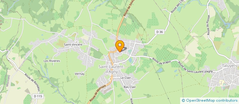 localisation de l'entreprise RAVOUX SAS  MORNANT