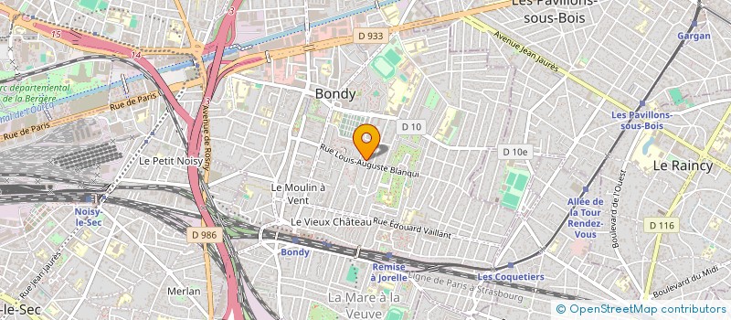 localisation de l'entreprise RAVY  BONDY