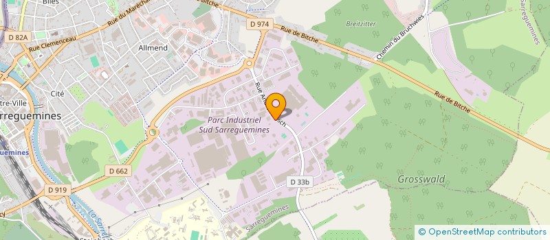 localisation de l'entreprise RAW à SARREGUEMINES