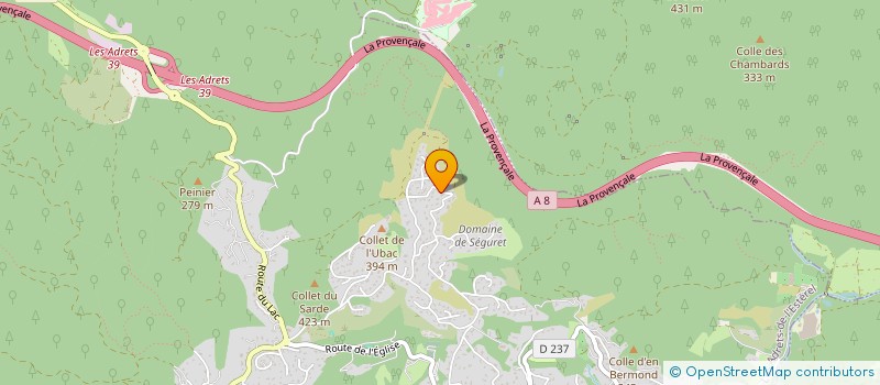 localisation de l'entreprise RAX LOCATION  LES ADRETS-DE-L'ESTEREL